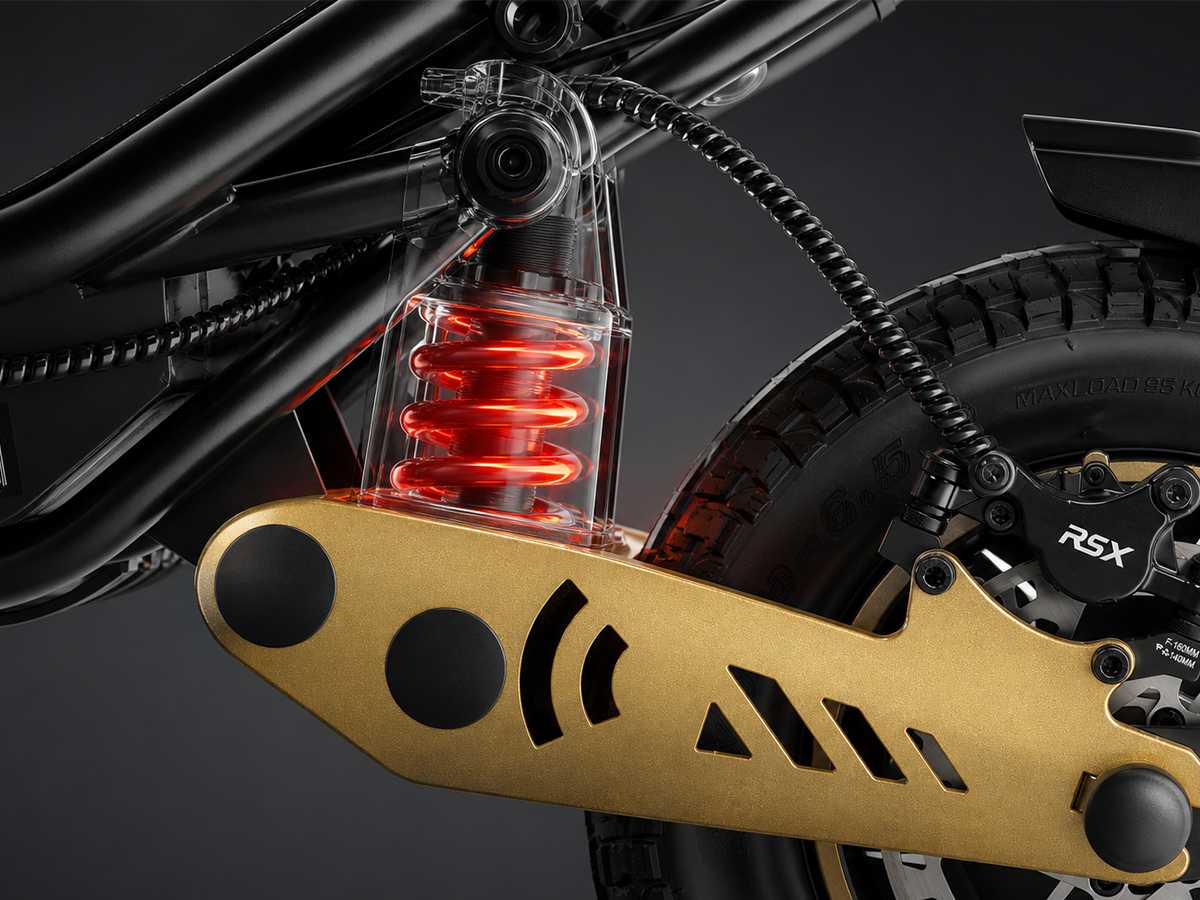 iENYRID ES70 hydraulic brake and suspension detail