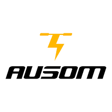 Logo for Ather Energys Ather Automoto, featuring a stylized yellow A with a lightning bolt and the word AUTOMOTO in bold, modern black text below.