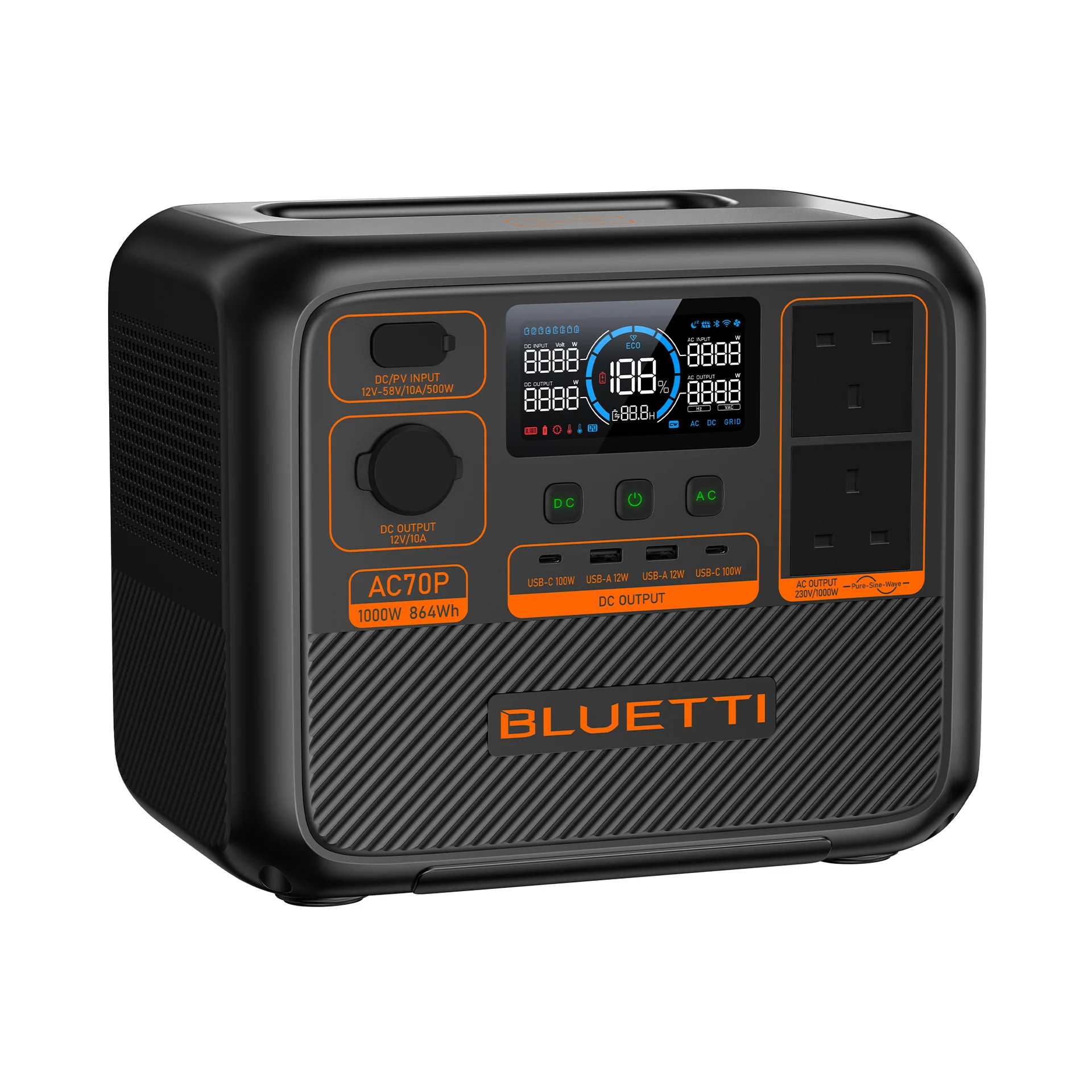 Bluetti AC70P Portable Power Station 864Wh 2