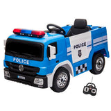 Funstuff 12V Electric Ride-On Police Truck - Blue