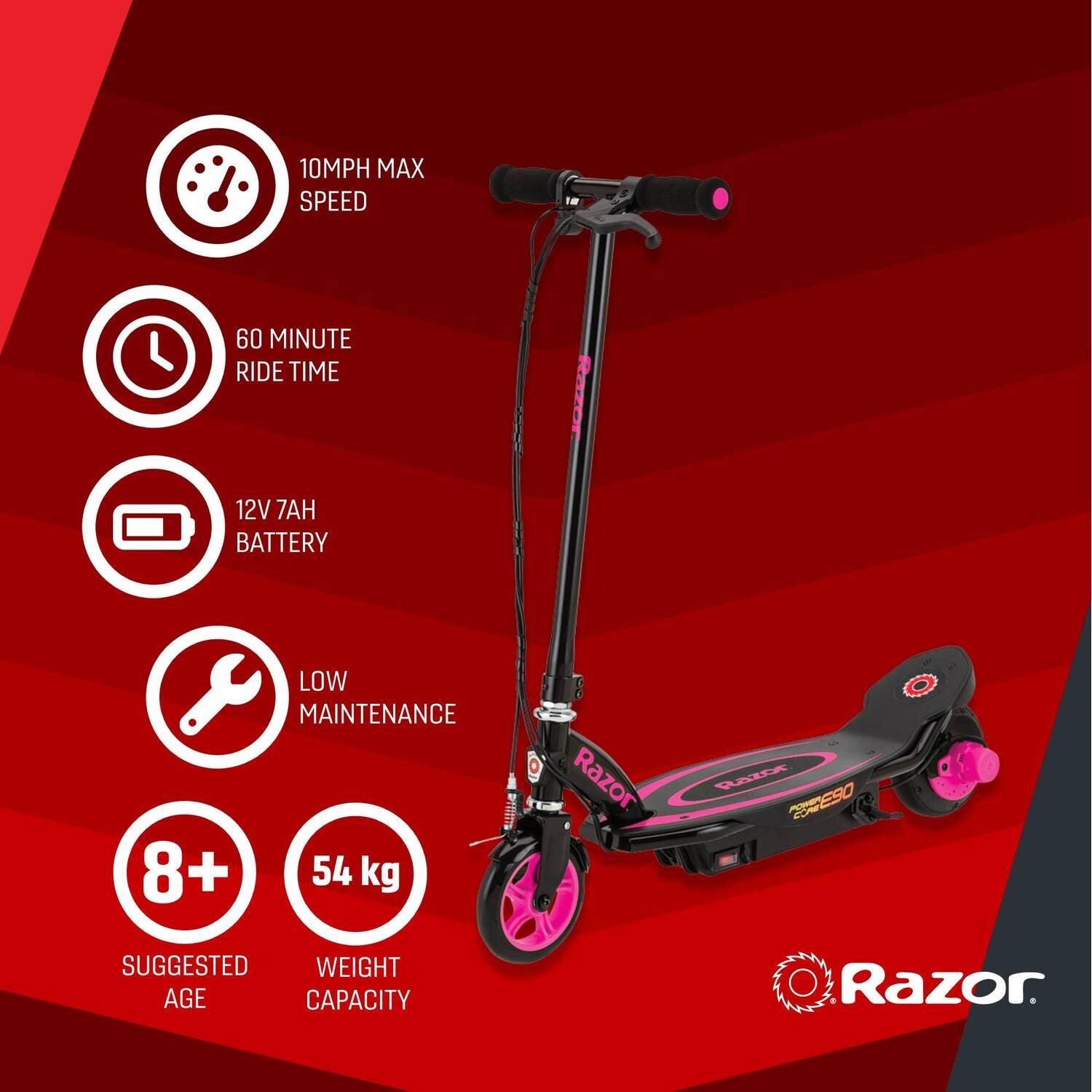 Razor PowerCore E90 Electric Scooter 12V 12