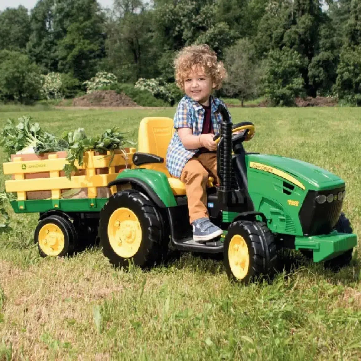 Peg Perego John Deer Ground Force With Trailer 5