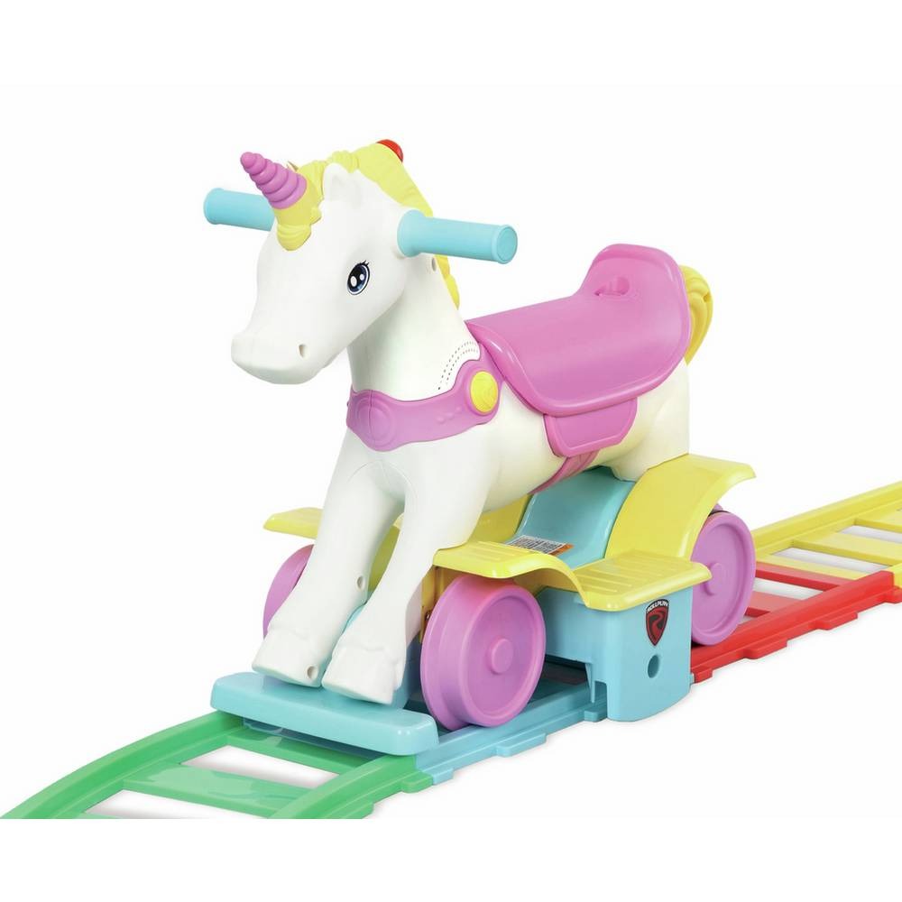 Rollplay Rainbow Unicorn Train/Rocker 2 in 1 3