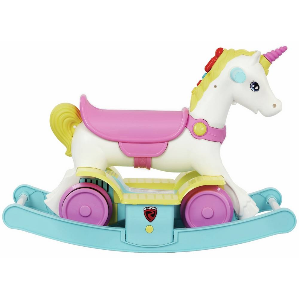 Rollplay Rainbow Unicorn Train/Rocker 2 in 1 4
