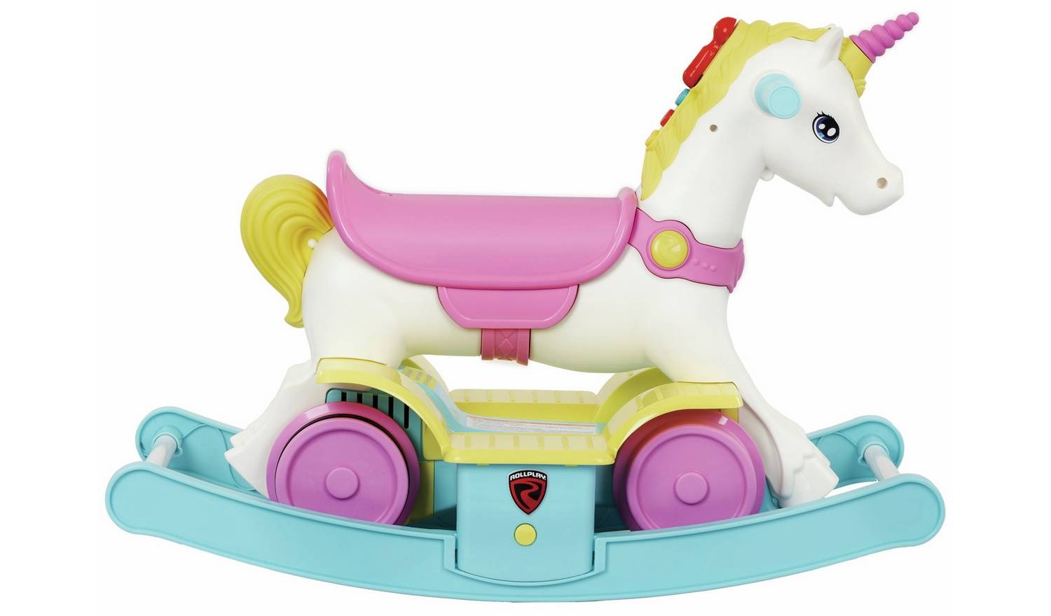 Rollplay Rainbow Unicorn Train/Rocker 2 in 1 5
