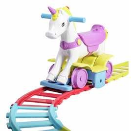 Rollplay Rainbow Unicorn Train/Rocker 2 in 1 6