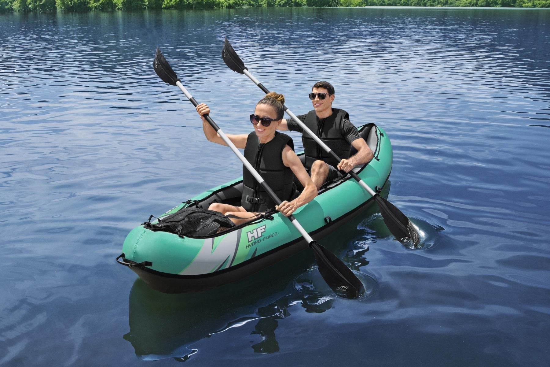 Bestway Hydro-Force Ventura Elite X2 2 Person Inflatable Kayak Set - inflatable kayak lifestyle image