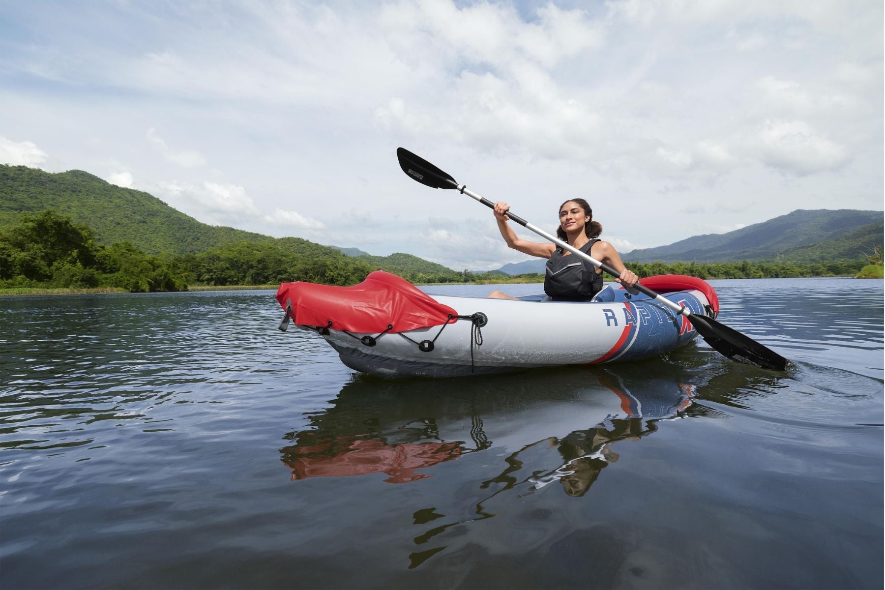 Bestway Hydro-Force Rapid X1 1 Person Inflatable Kayak Set - inflatable kayak lifestyle image