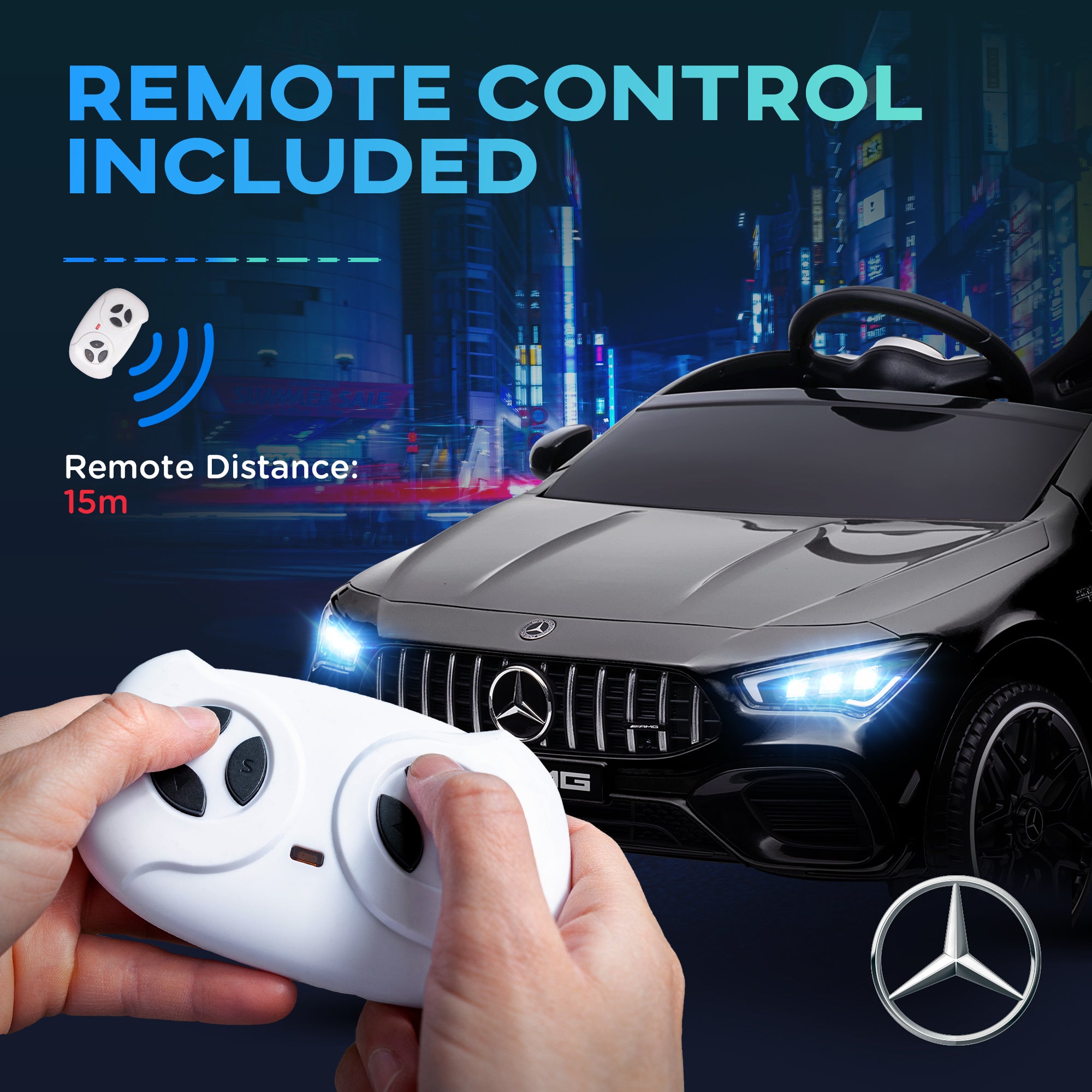 AIYAPLAY Mercedes-AMG CLA 45 12V Kids Ride-On Car