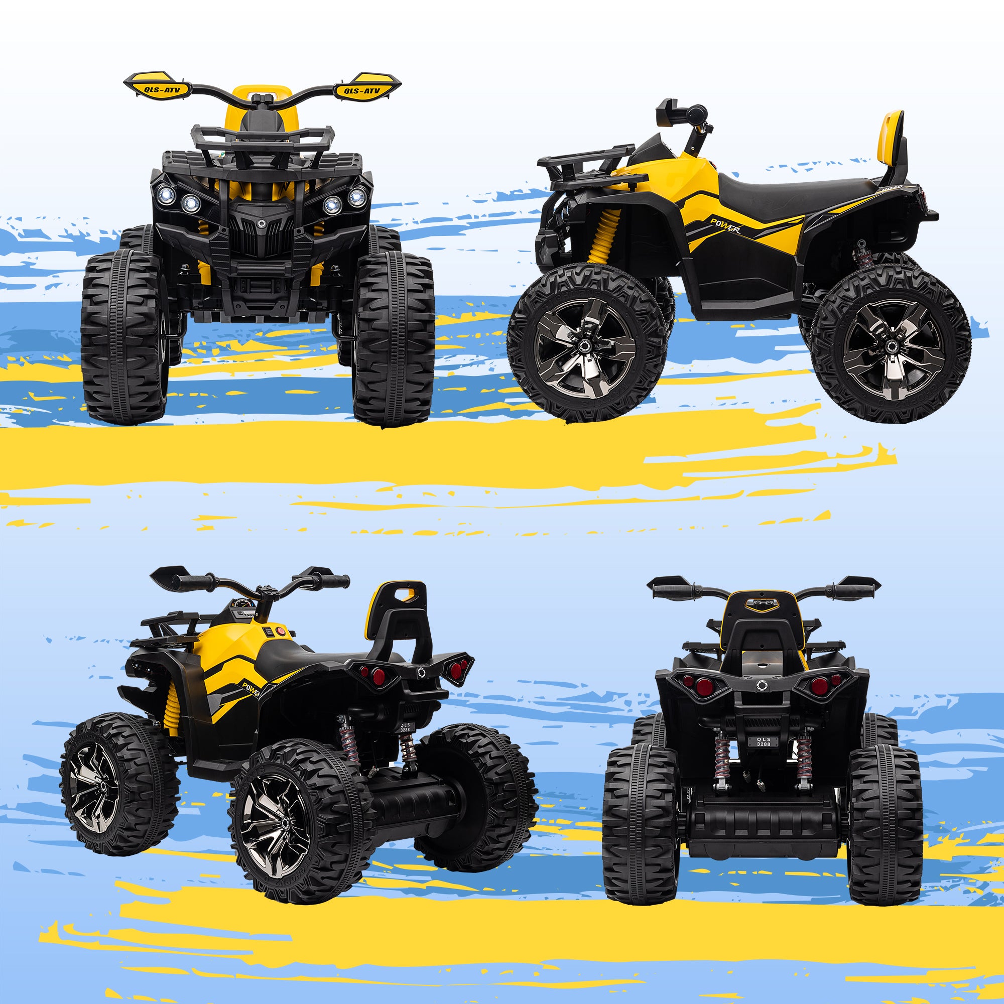 HOMCOM 12V Kids Electric Quad Bike - Red
