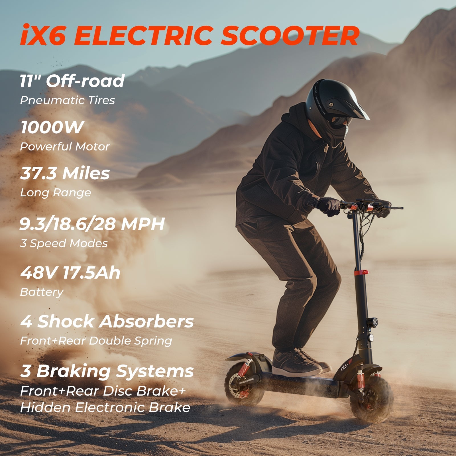 iScooter iF1 1200W All-Terrain Electric Scooter