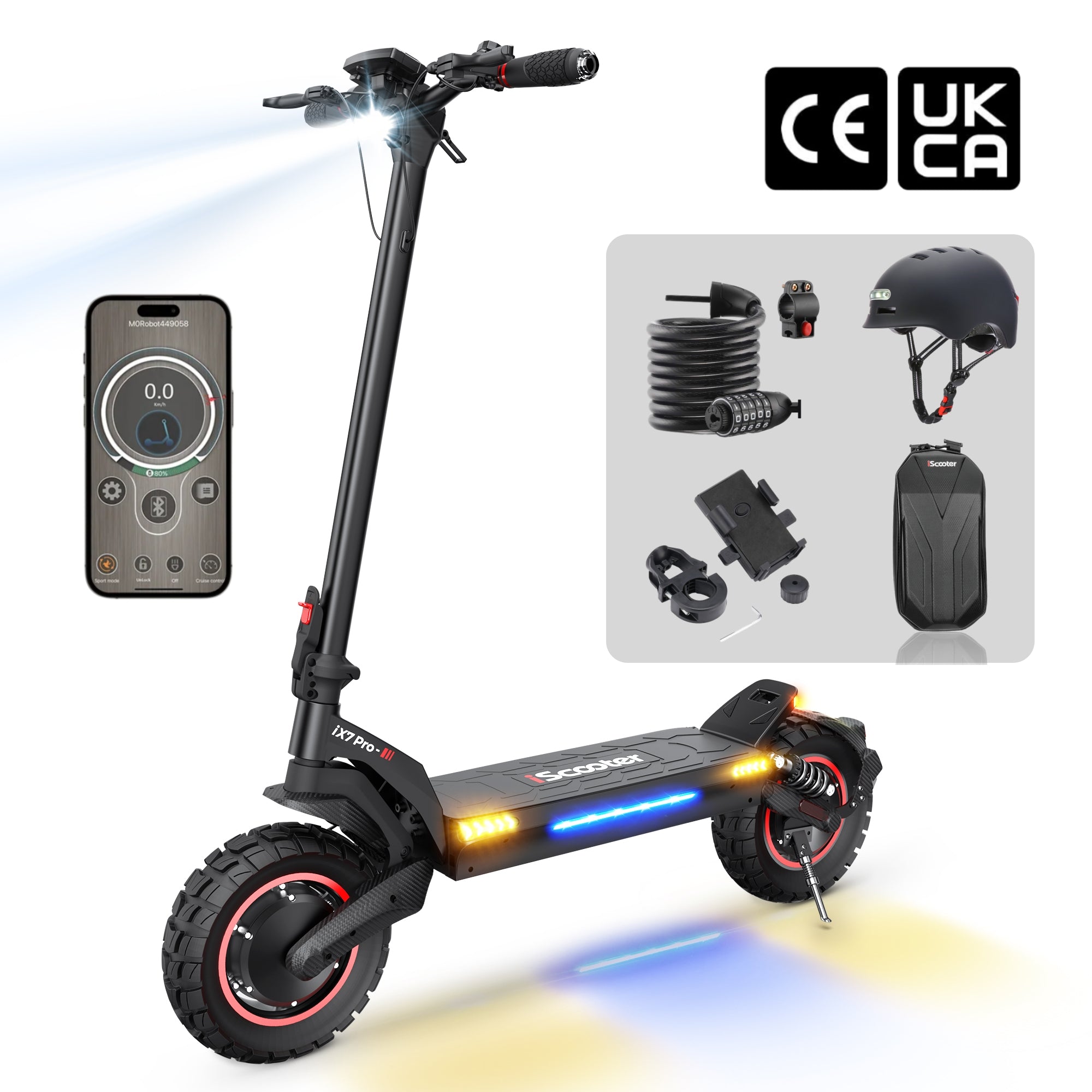 iScooter iX7Pro 2000W Off Road Electric Scooter - iX7Pro Premium Package