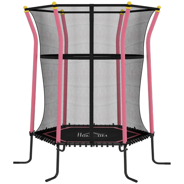 HOMCOM Kids Trampoline Mini Bouncer with Enclosure Safety Net For Ages 3-10 Years
