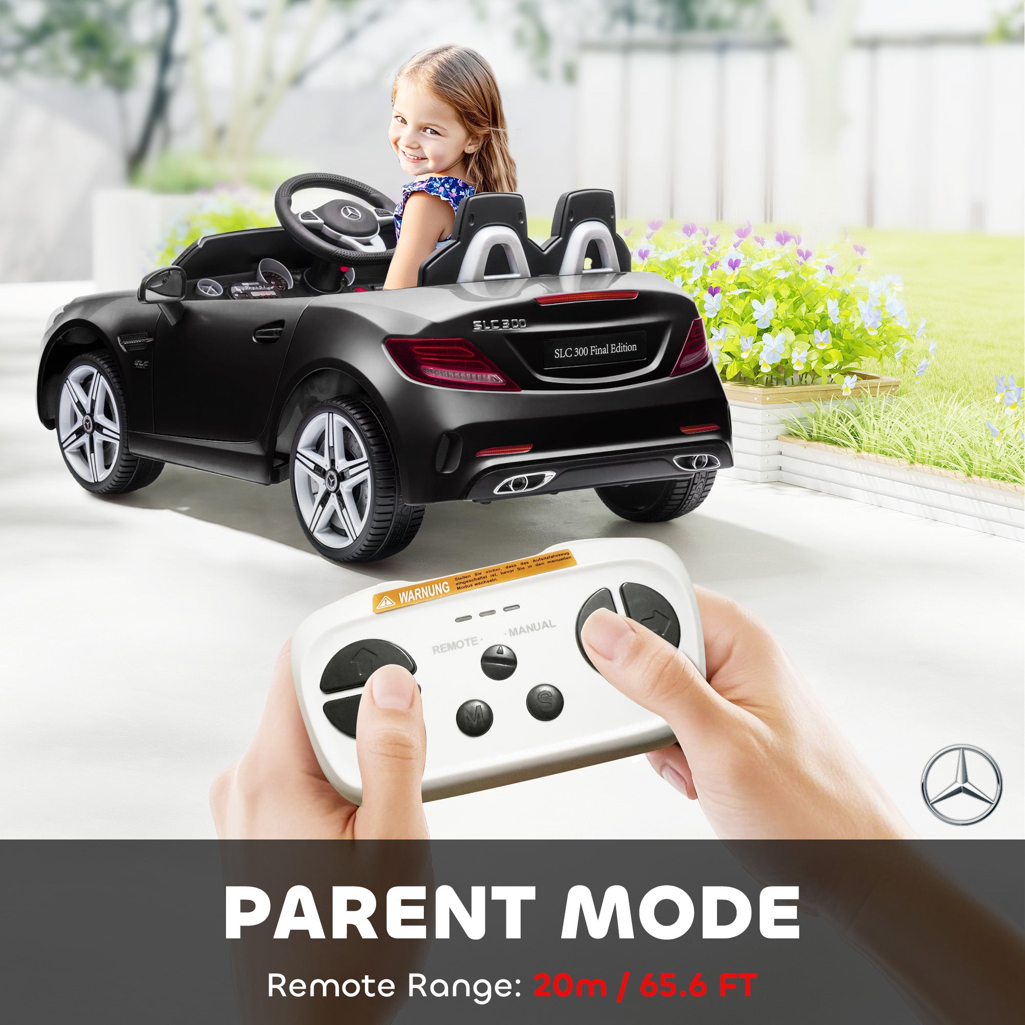 HOMCOM Mercedes-Benz SLC 300 12V Kids Ride-On Car