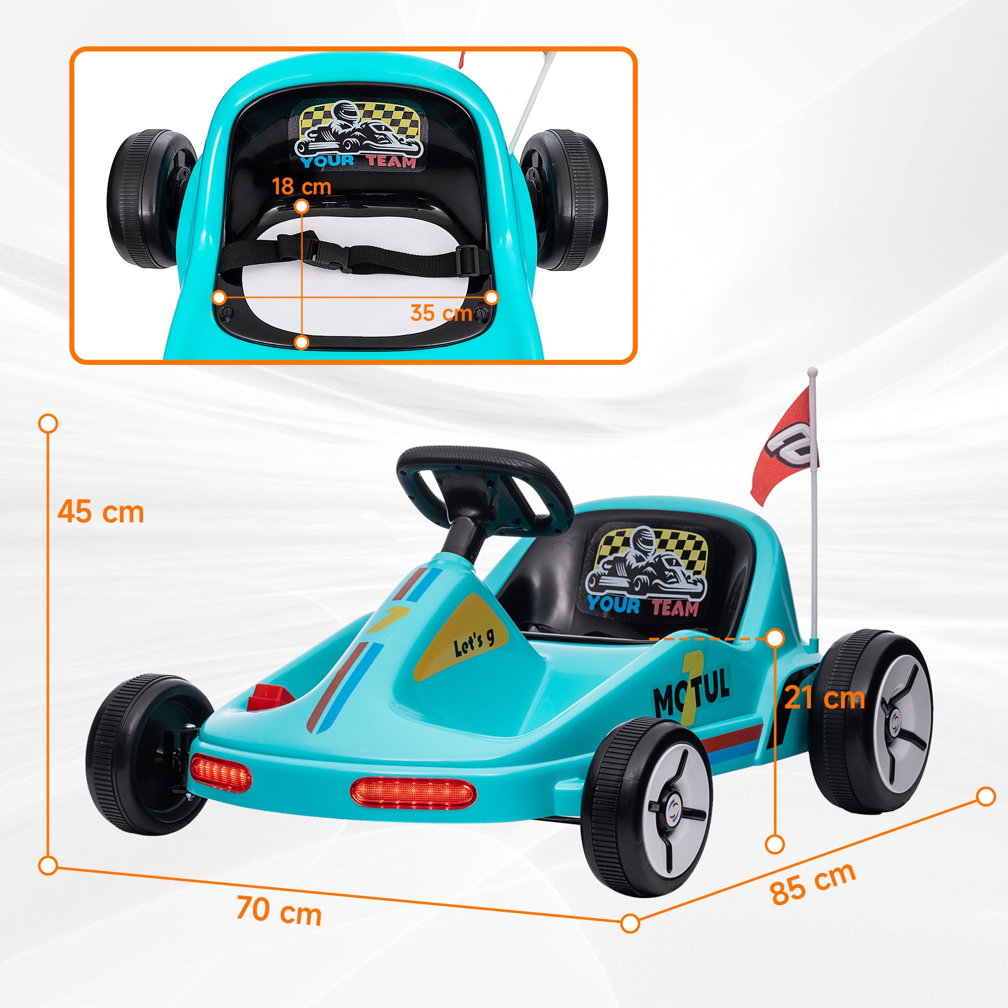 AIYAPLAY 6V Kids Electric Go-Kart