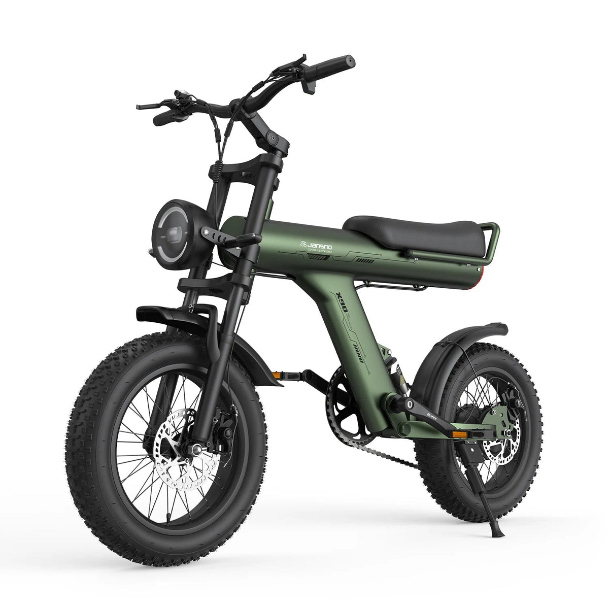 JANSNO X90 Fat Tyre Electric Bike – Green cracks