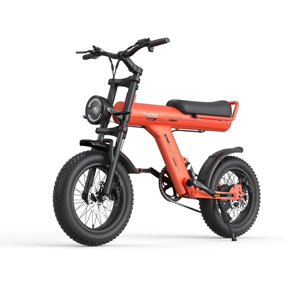 JANSNO X90 Fat Tyre Electric Bike – Orange cracks