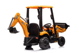 Licensed JCB 12V Ride-On Digger with Loader & Backhoe - Yellow