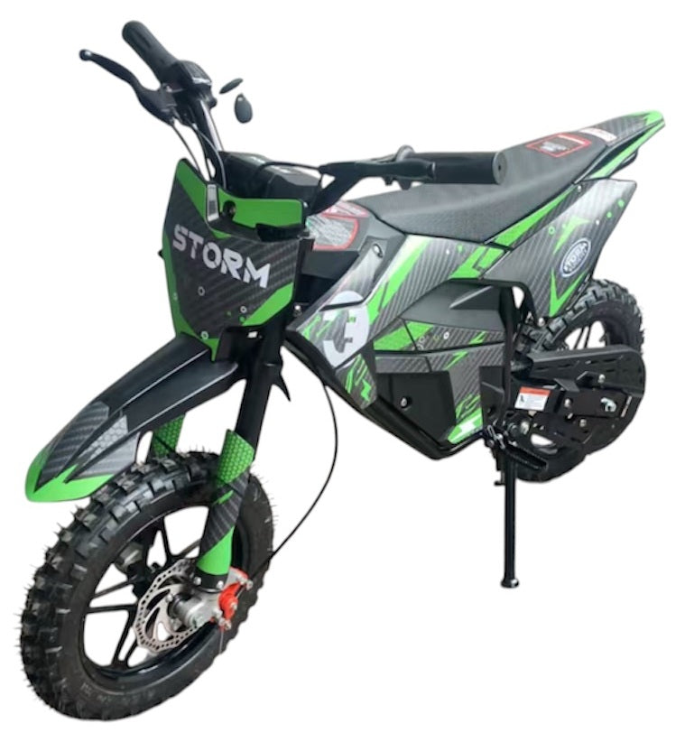 Storm 800W Electric Dirt Bike - Green