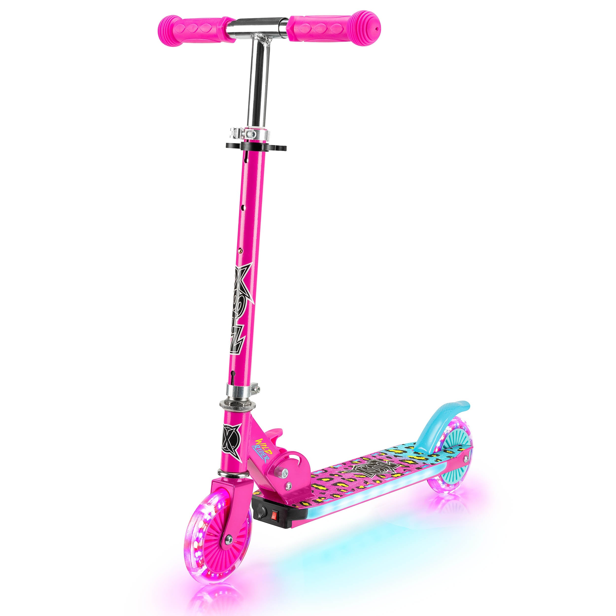 Xootz Wild Rider Light Up LED Scooter - Pink