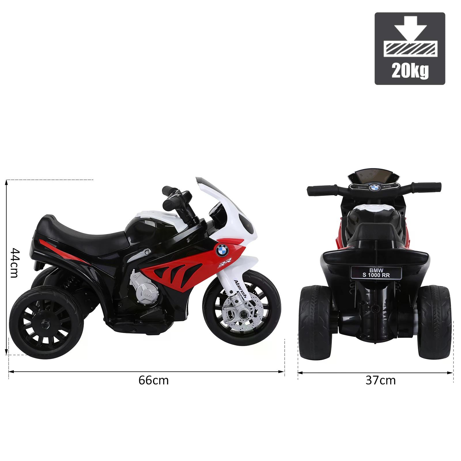 HOMCOM BMW 6V Kids Electric Motorbike - Red