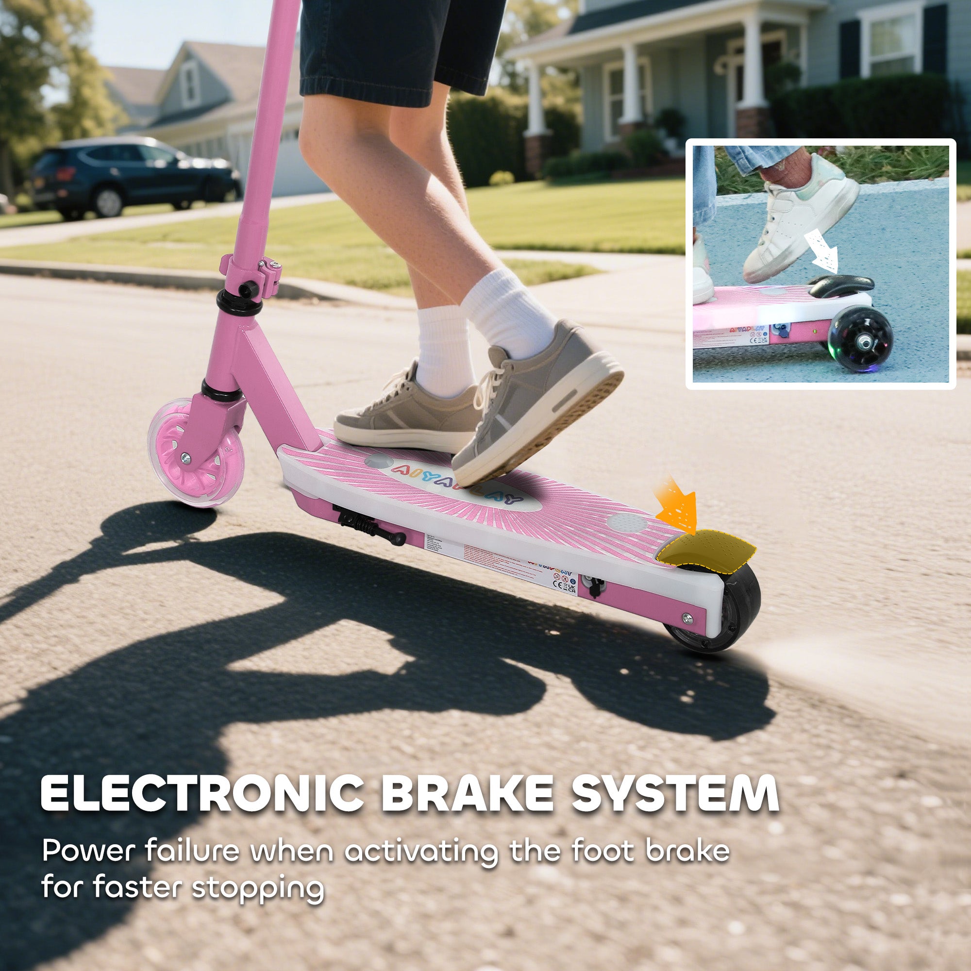 AIYAPLAY Kids Electric Scooter 4-7
