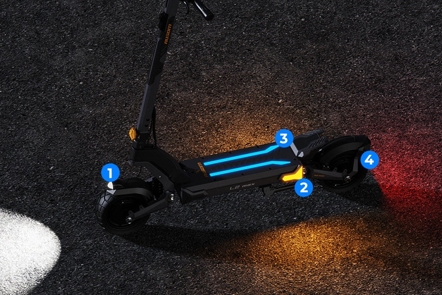 Ausom L2 MAX Dual Motor Electric Scooter 2000W 48V 20.8AH 18