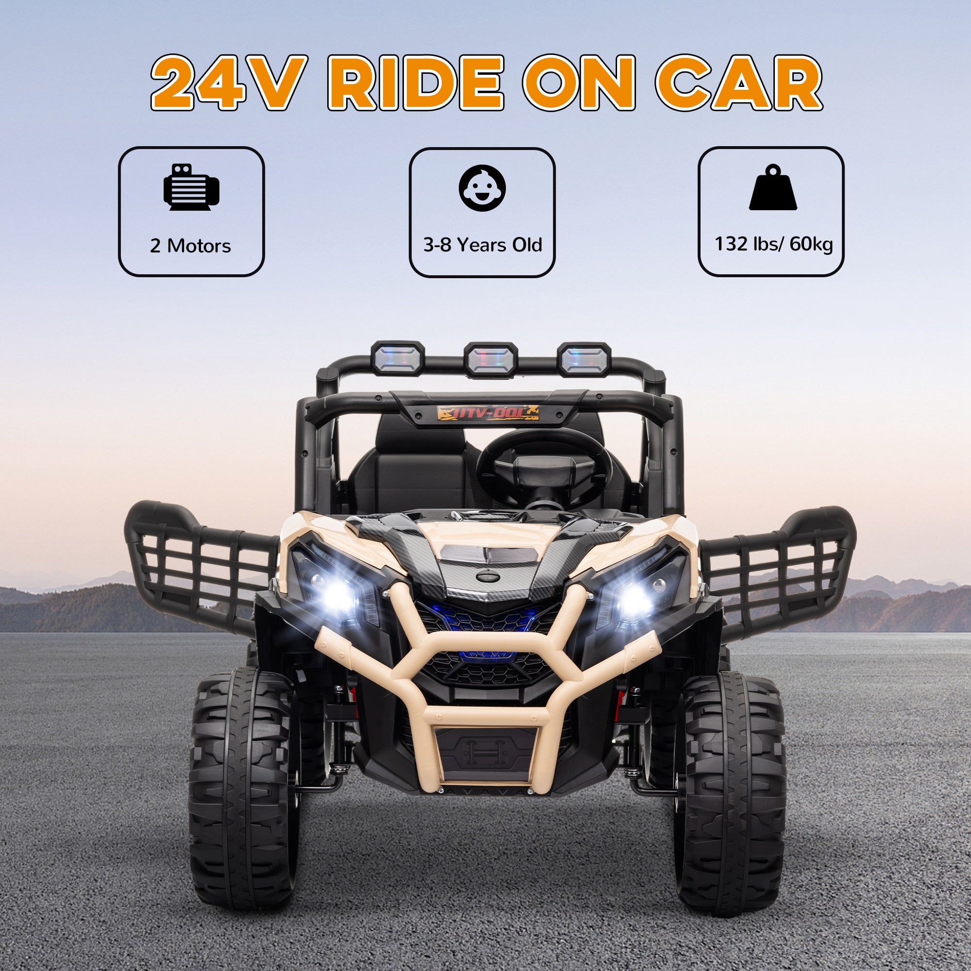 AIYAPLAY 24V 2 Seater Kids Electric Car with Remote Control 8