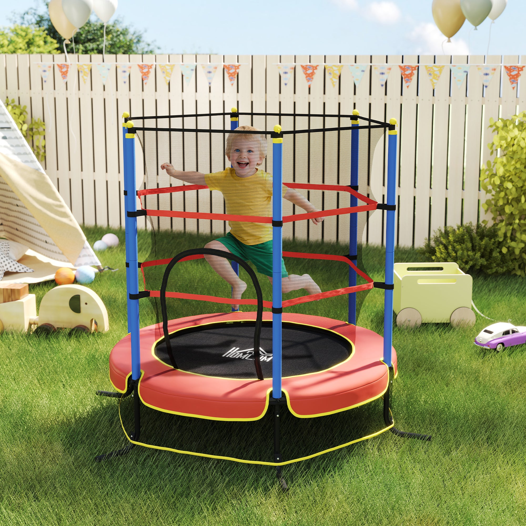 HOMCOM Kids Trampoline Safety Net