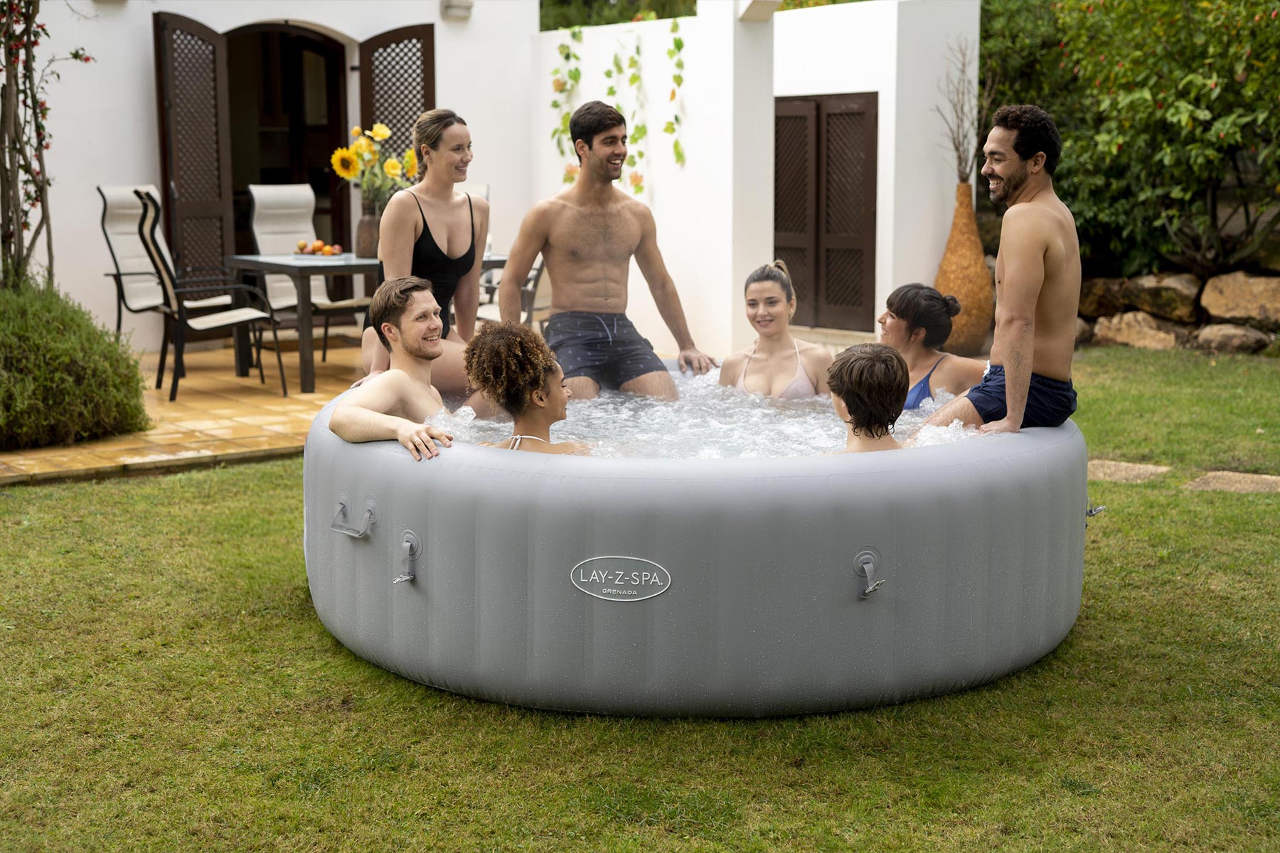 Lay-Z-Spa Grenada EnergySense® Smart AirJet™ 8 Person Hot Tub - official product image 11