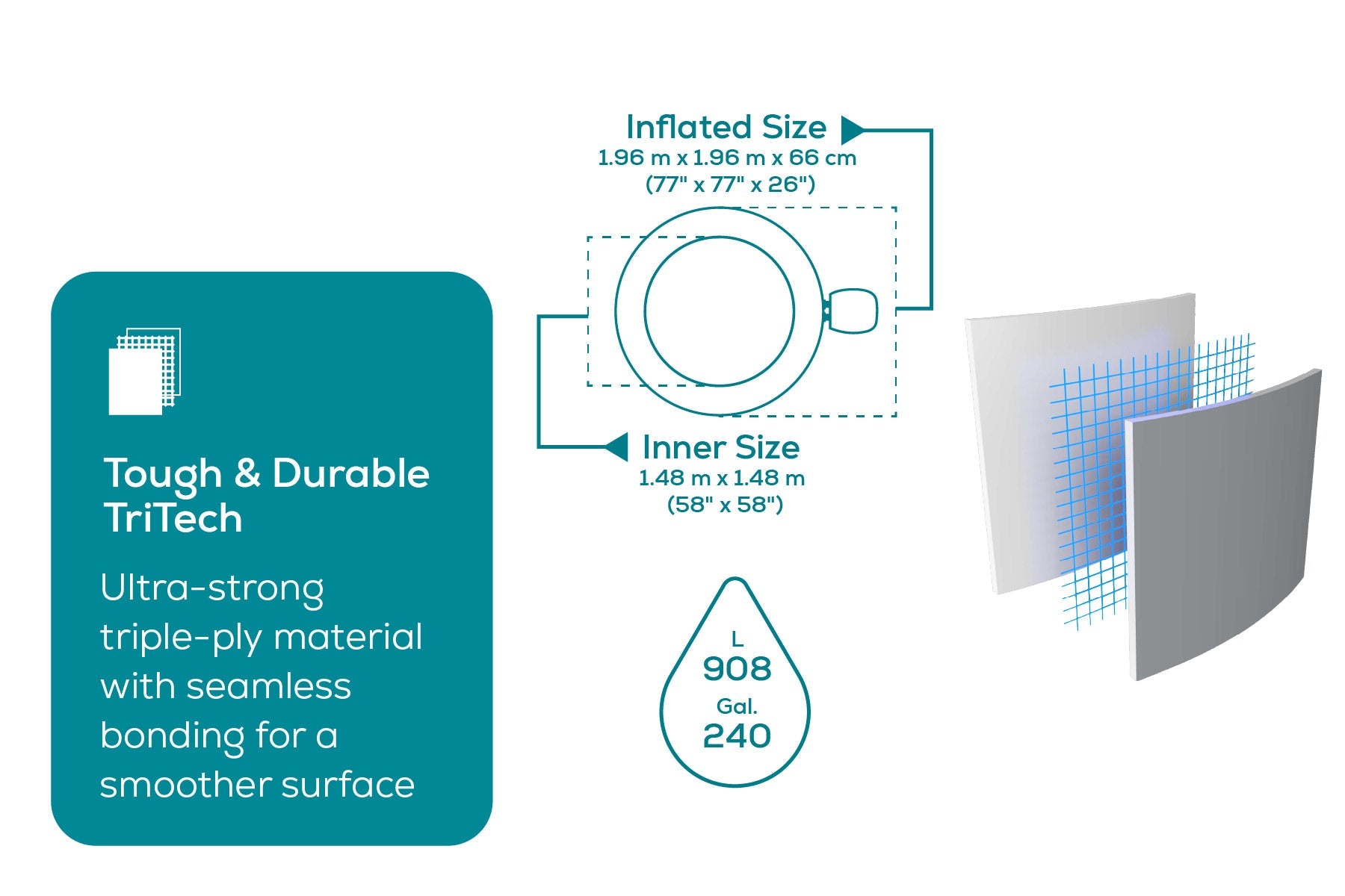 Lay-Z-Spa Fiji AirJet 6 person hot tub product view