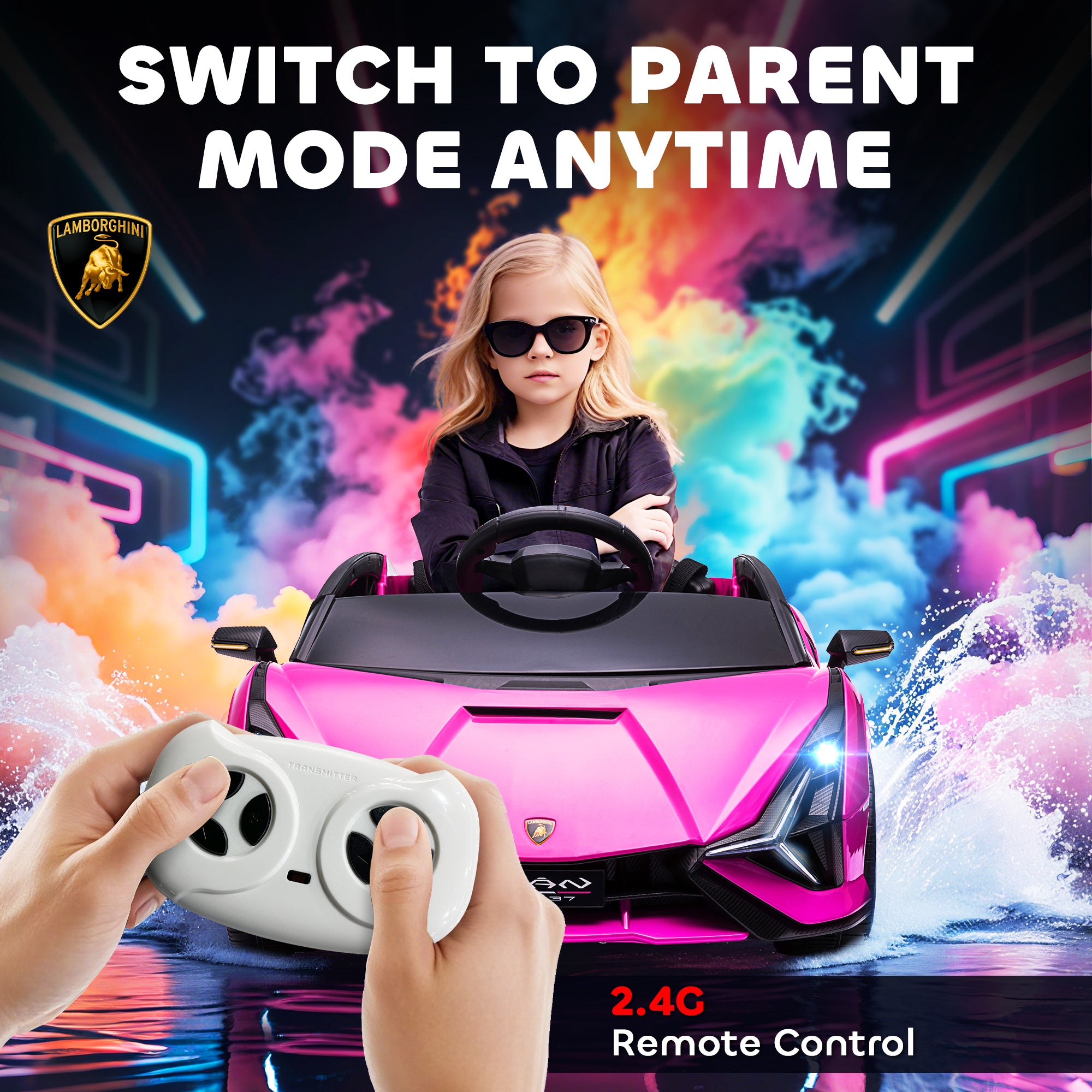 HOMCOM Lamborghini Sian 12V Kids Ride-On Car
