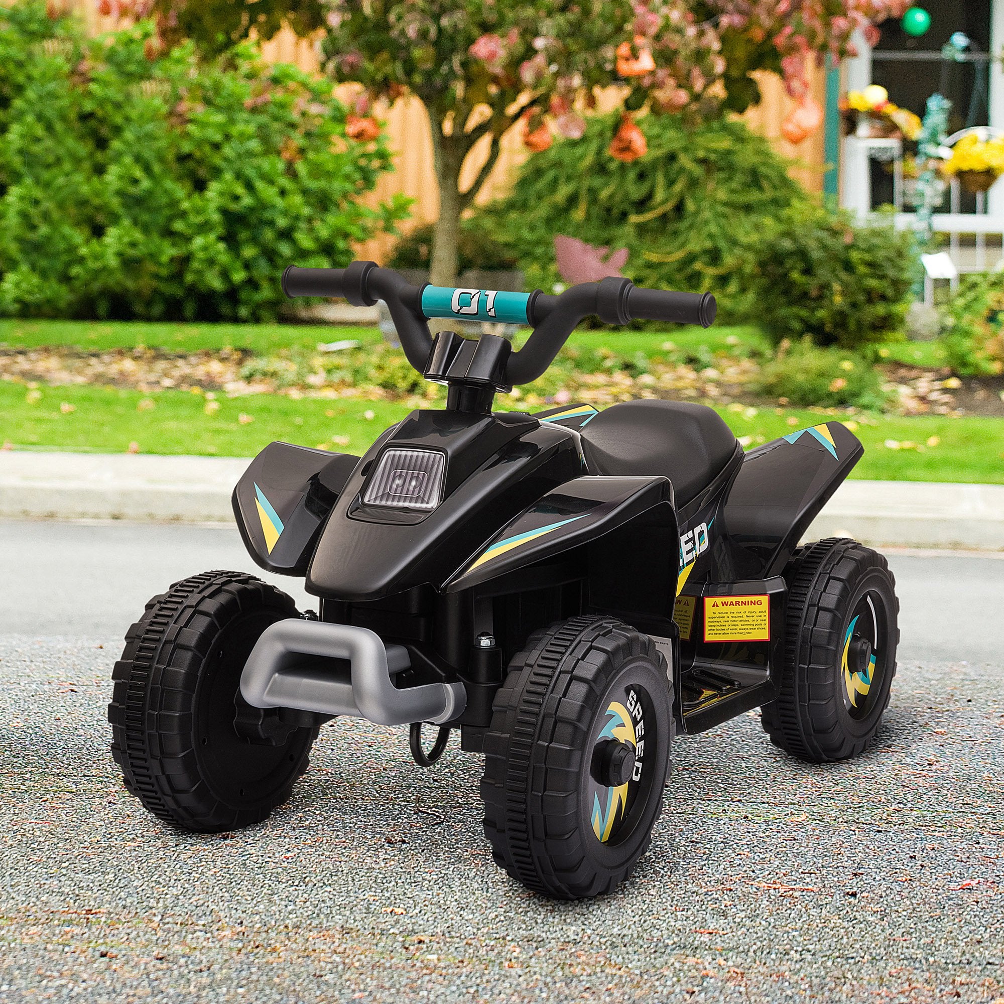 HOMCOM 6V Toddler Electric Ride-On / Quad Car - Black