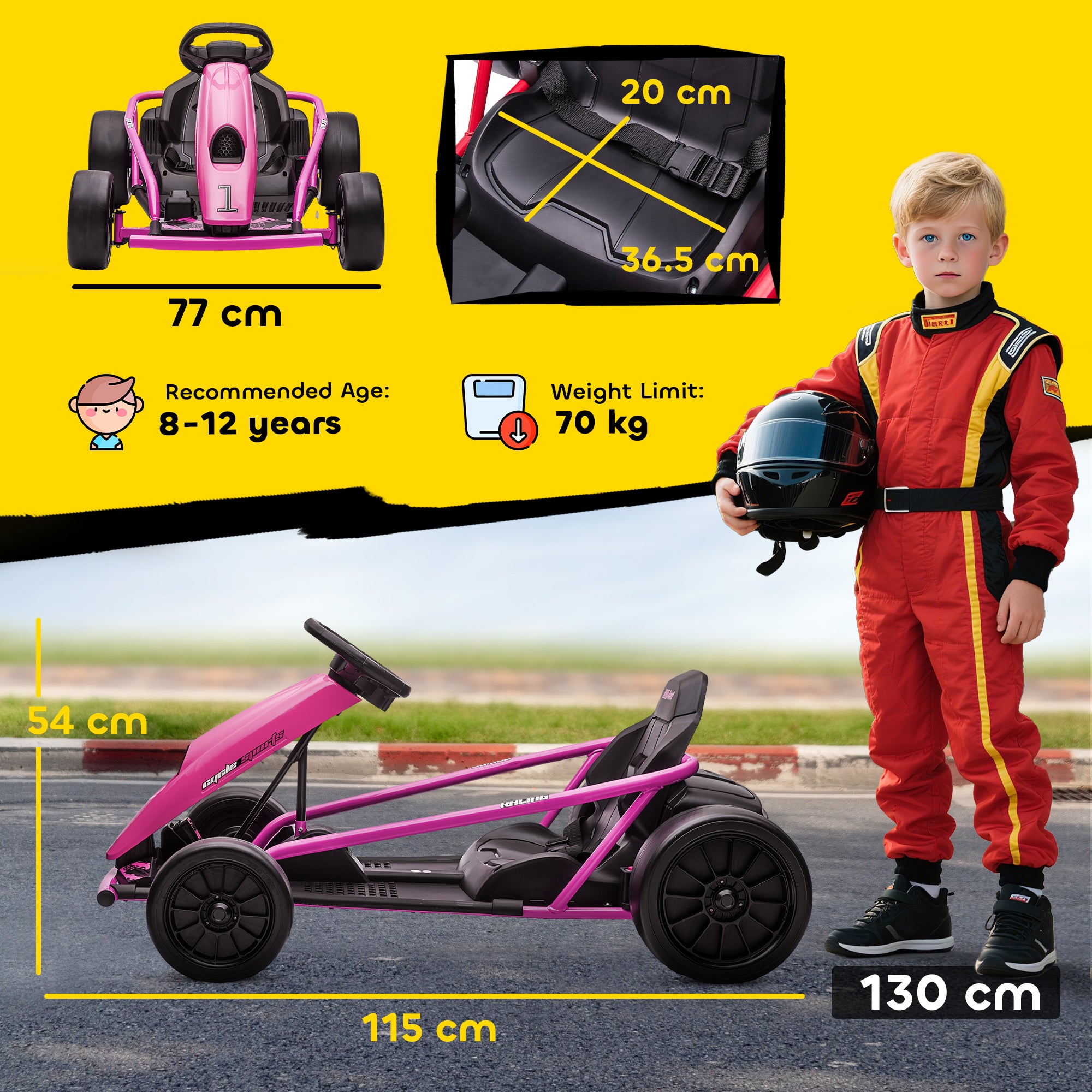HOMCOM 24V Drift Kart 6