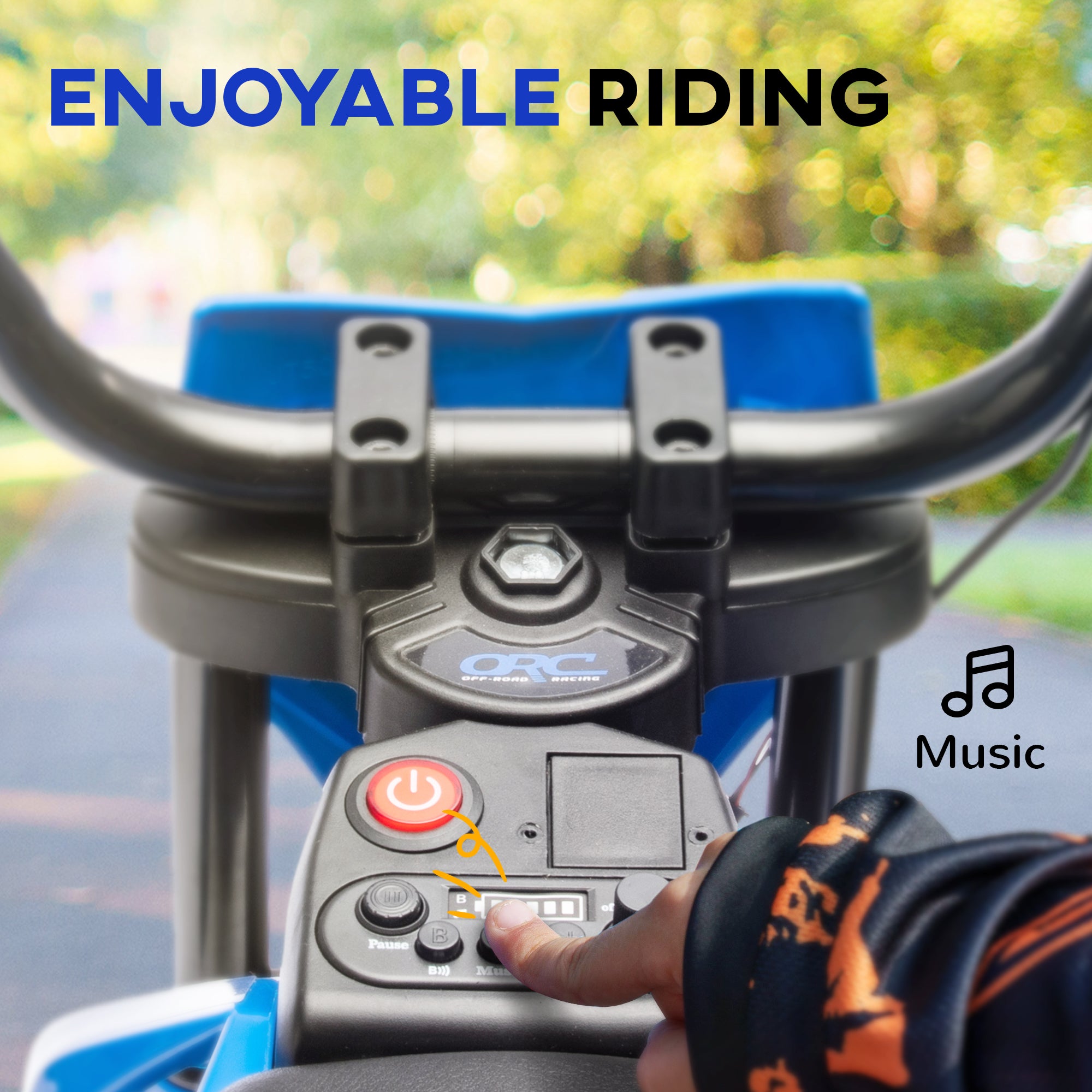 AIYAPLAY 12V Kids Electric Motorbike with Training Wheels