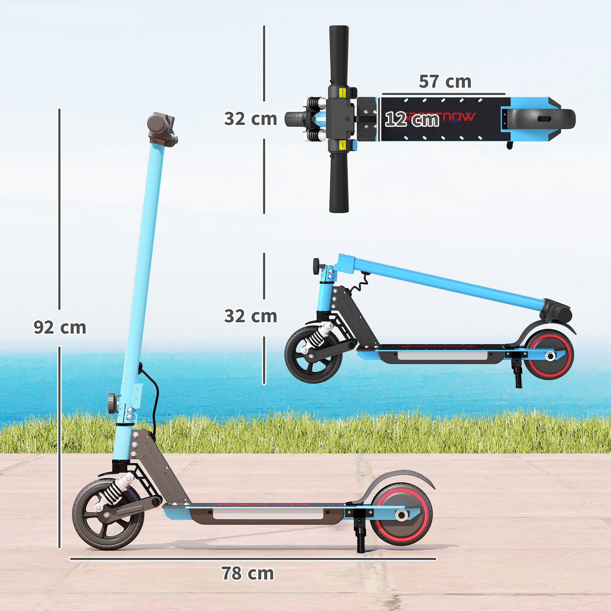 SPORTNOW Kids Electric Scooter with Suspension