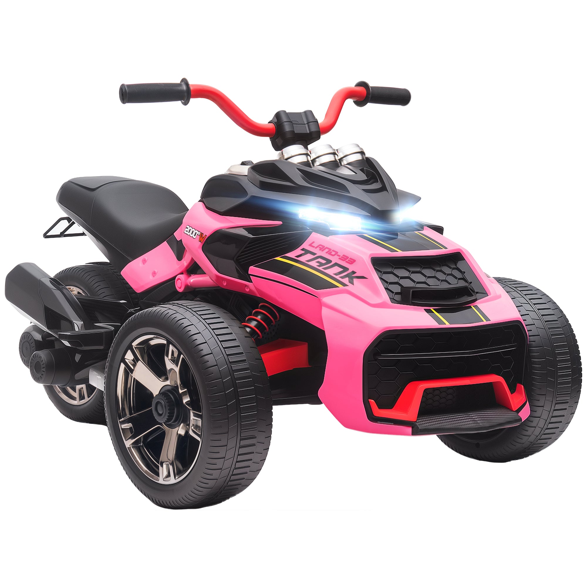AIYAPLAY 12V Three-Wheel Kids Electric Car - Black
