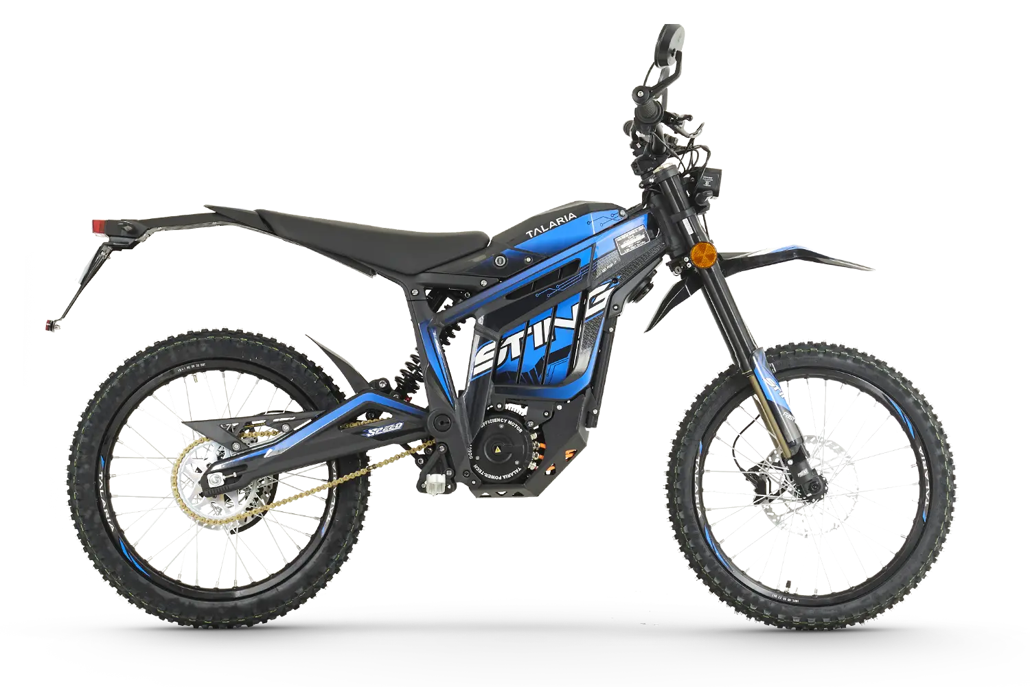 Talaria Sting R L1E Road Legal Electric Bike - Black with Blue Stickers