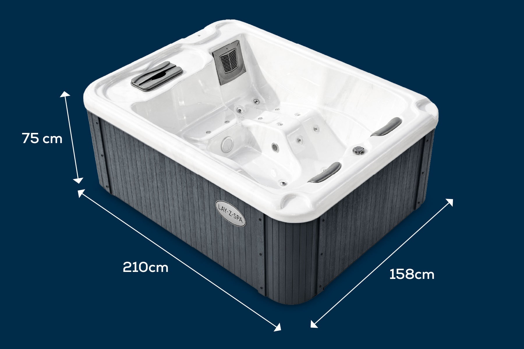 Lay-Z-Spa Monte Carlo HydroJet Pro™ 3 Person Rigid Wall Hot Tub - official product image 13