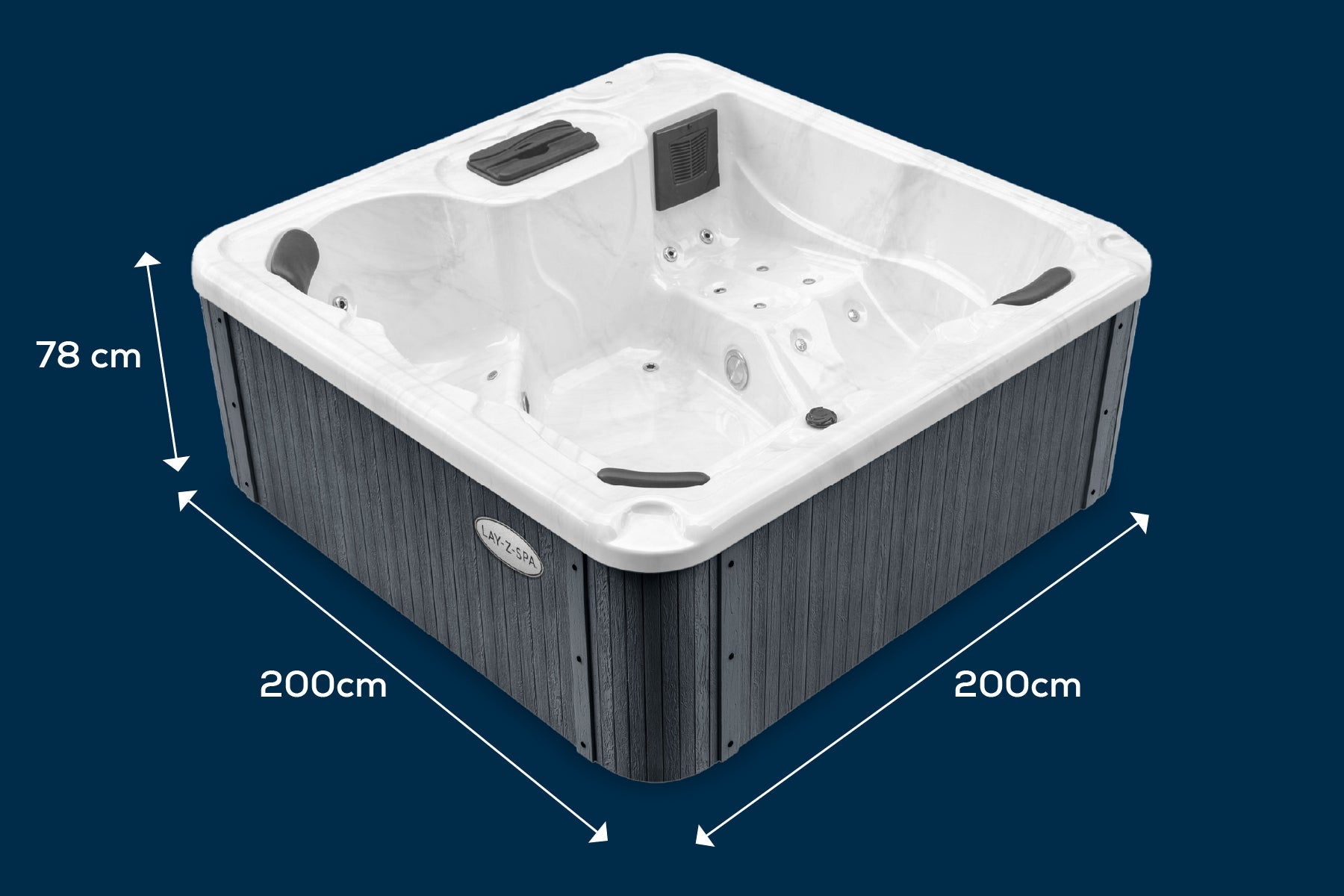Lay-Z-Spa Monte Carlo HydroJet Pro™ 5 Person Rigid Wall Hot Tub - official product image 12