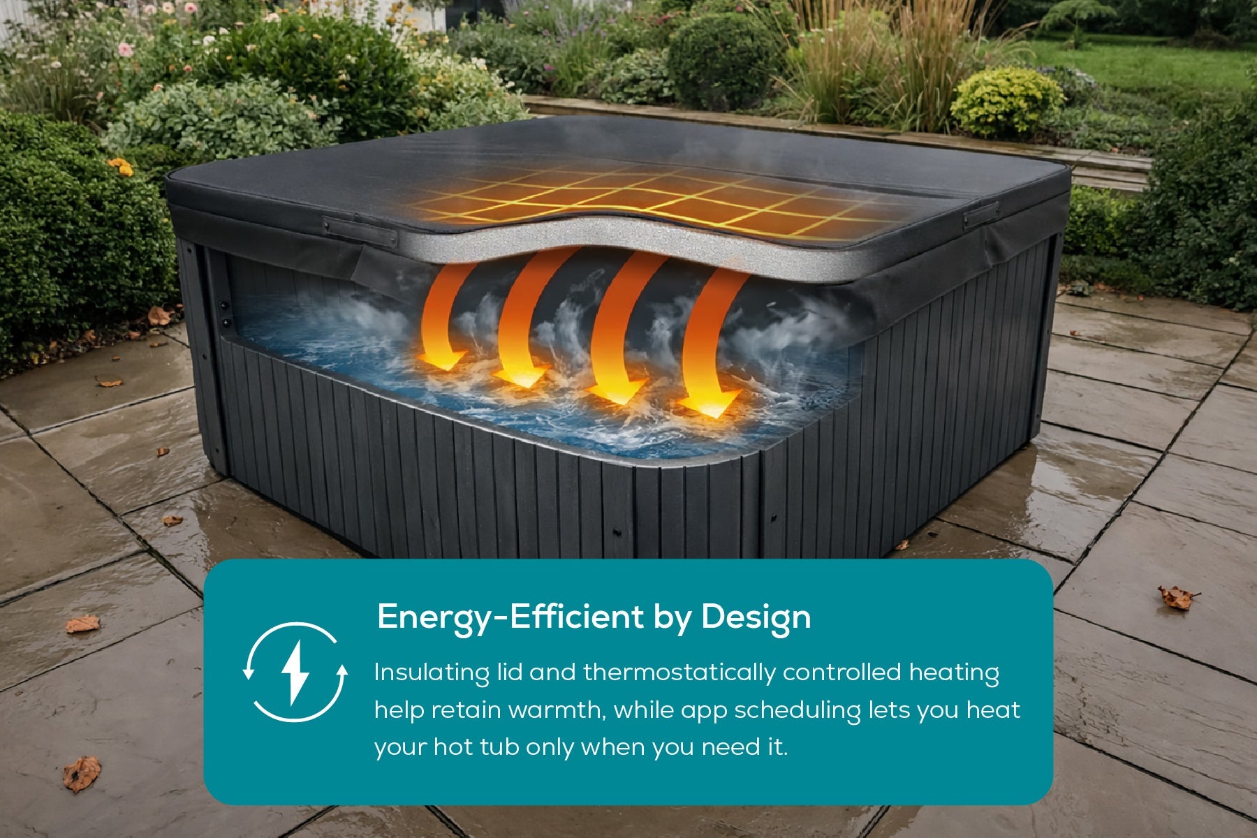 Lay-Z-Spa Monte Carlo HydroJet Pro™ 3 Person Rigid Wall Hot Tub - official product image 10
