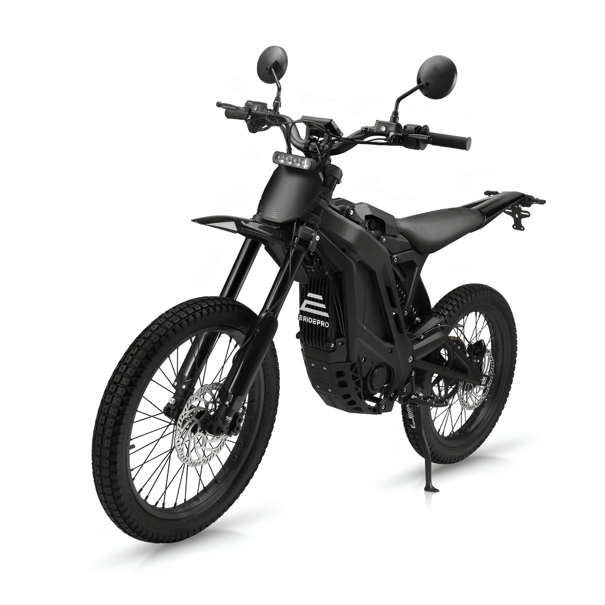 E RIDE PRO SE 72V Electric Dirt Bike side and riding image