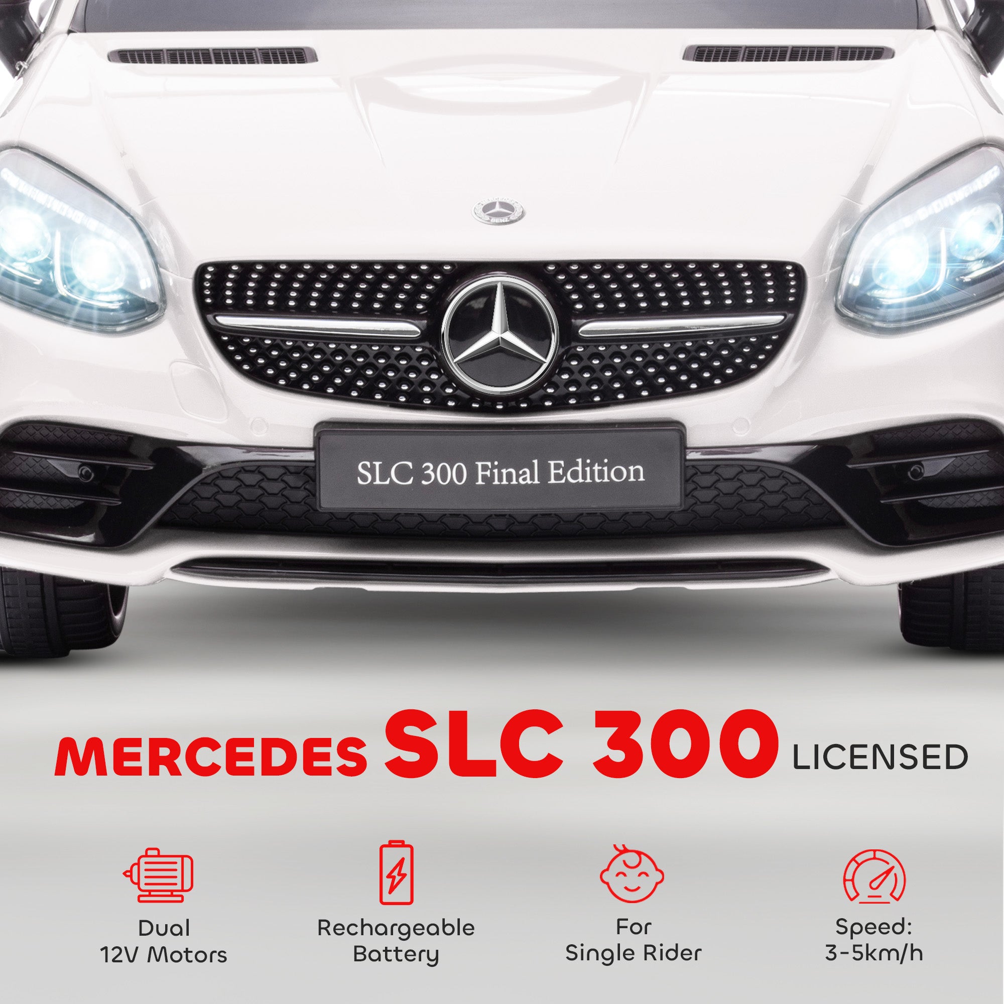 HOMCOM Mercedes-Benz SLC 300 12V Kids Ride-On Car