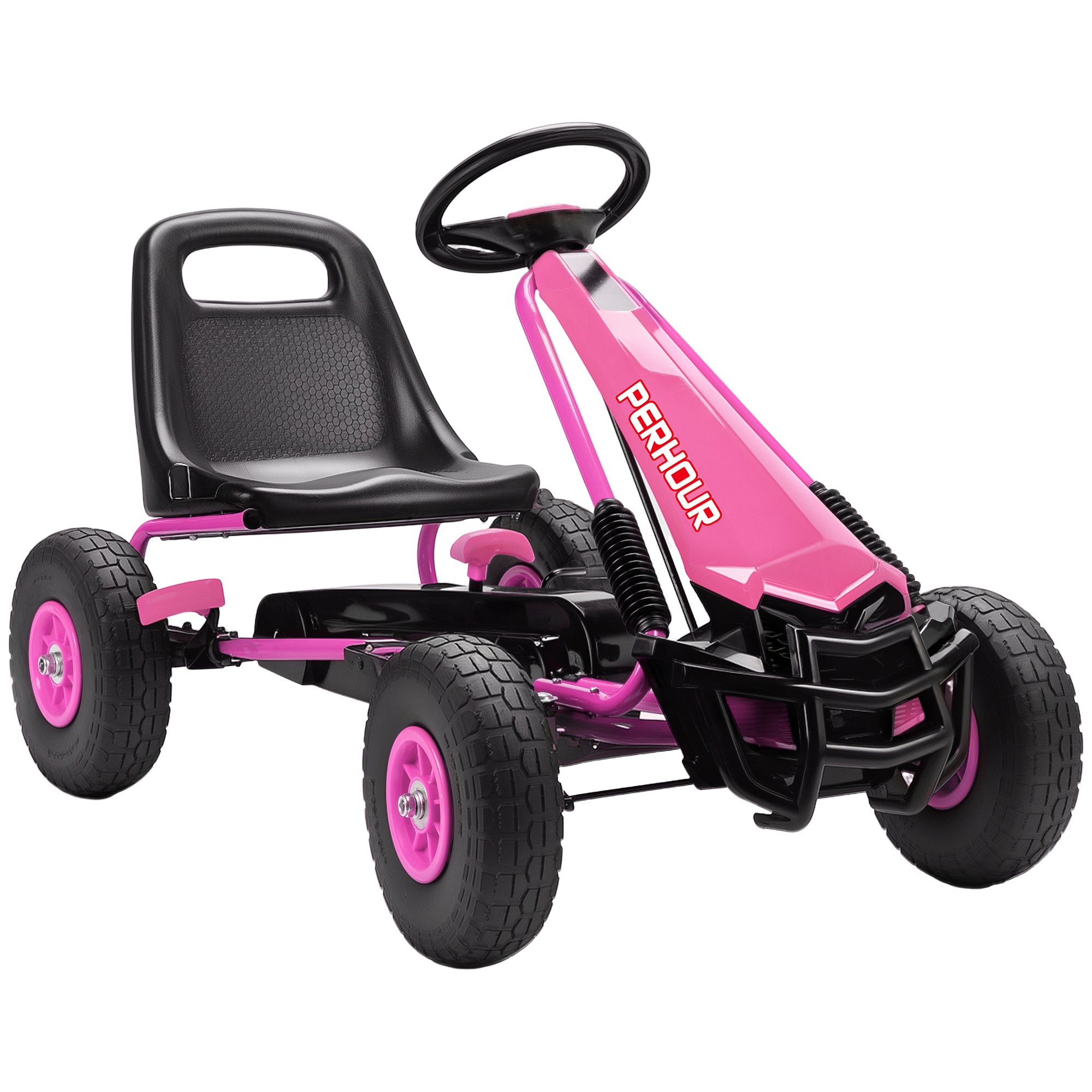 AIYAPLAY Kids Pedal Go Kart Adjustable Seat EVA Tyres