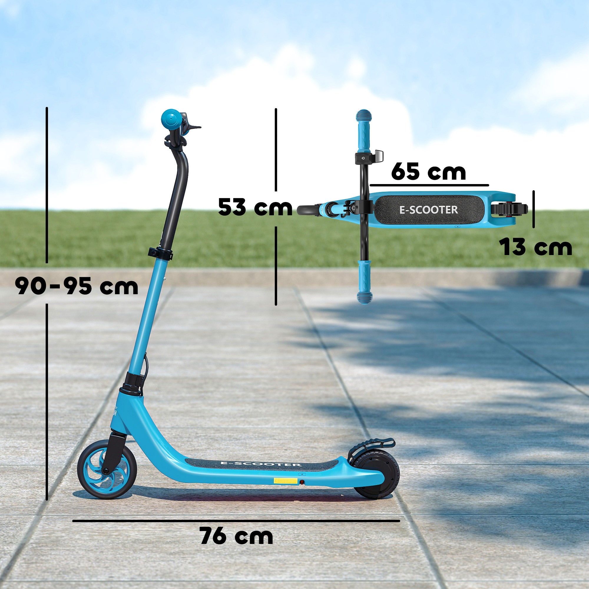 HOMCOM Kids Electric Scooter Adjustable Height
