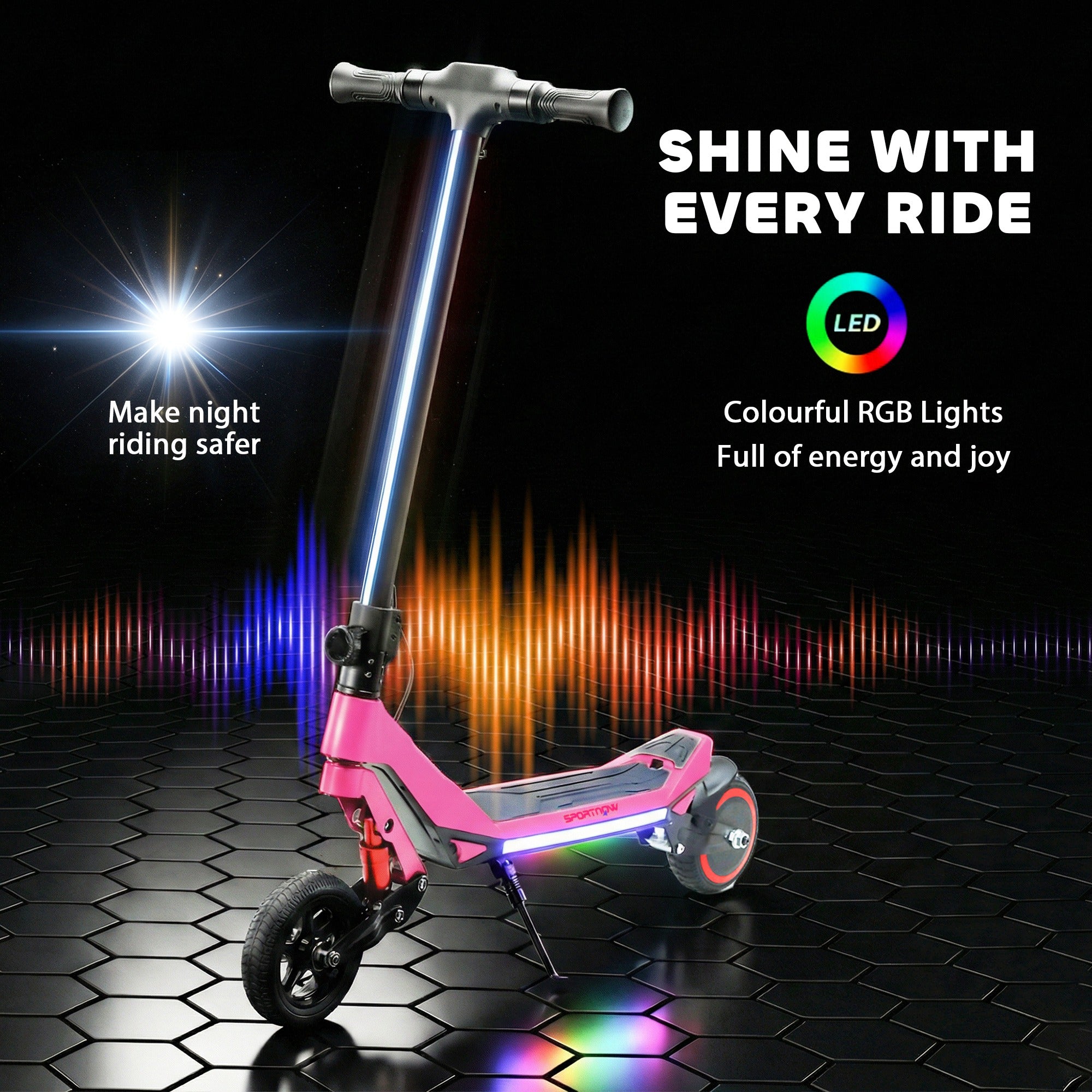 SPORTNOW Kids Foldable Electric Scooter with LED Display