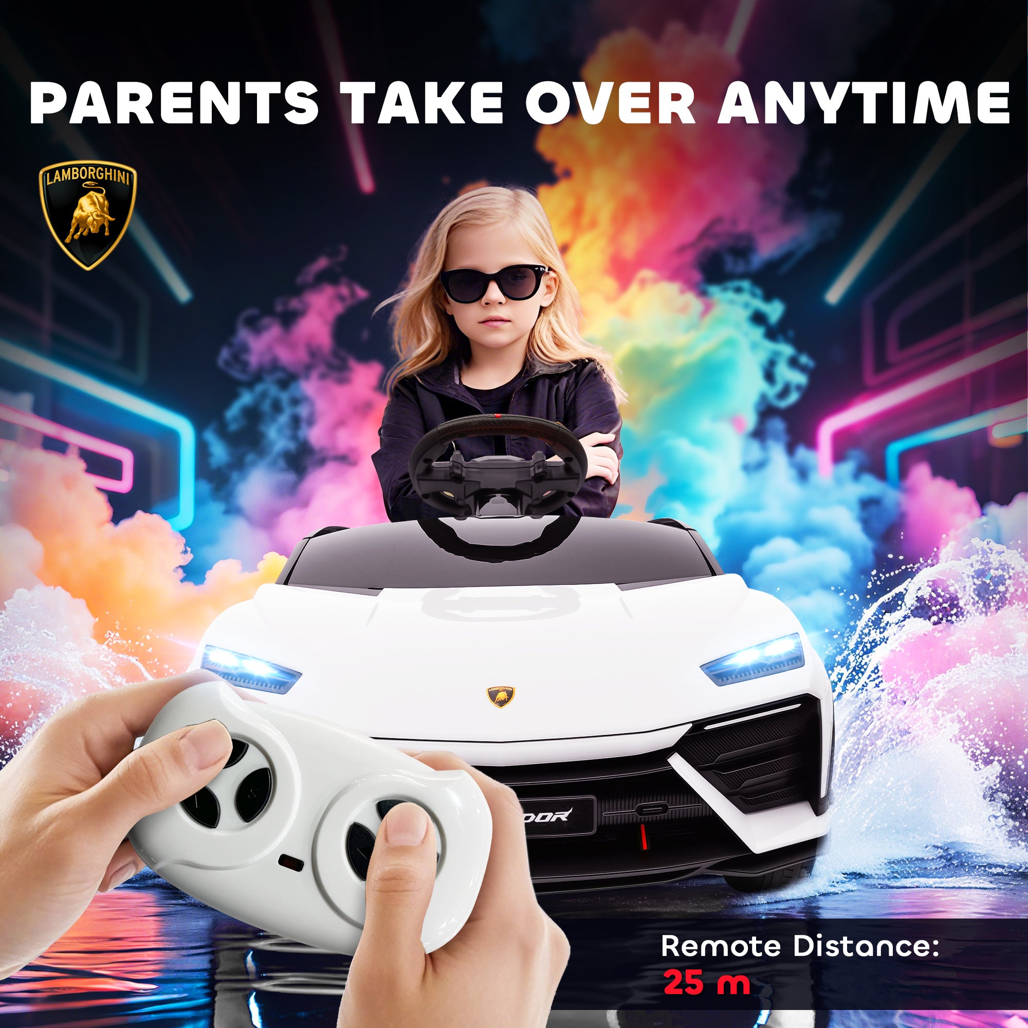 AIYAPLAY Lamborghini 12V Kids Electric Ride-On Car