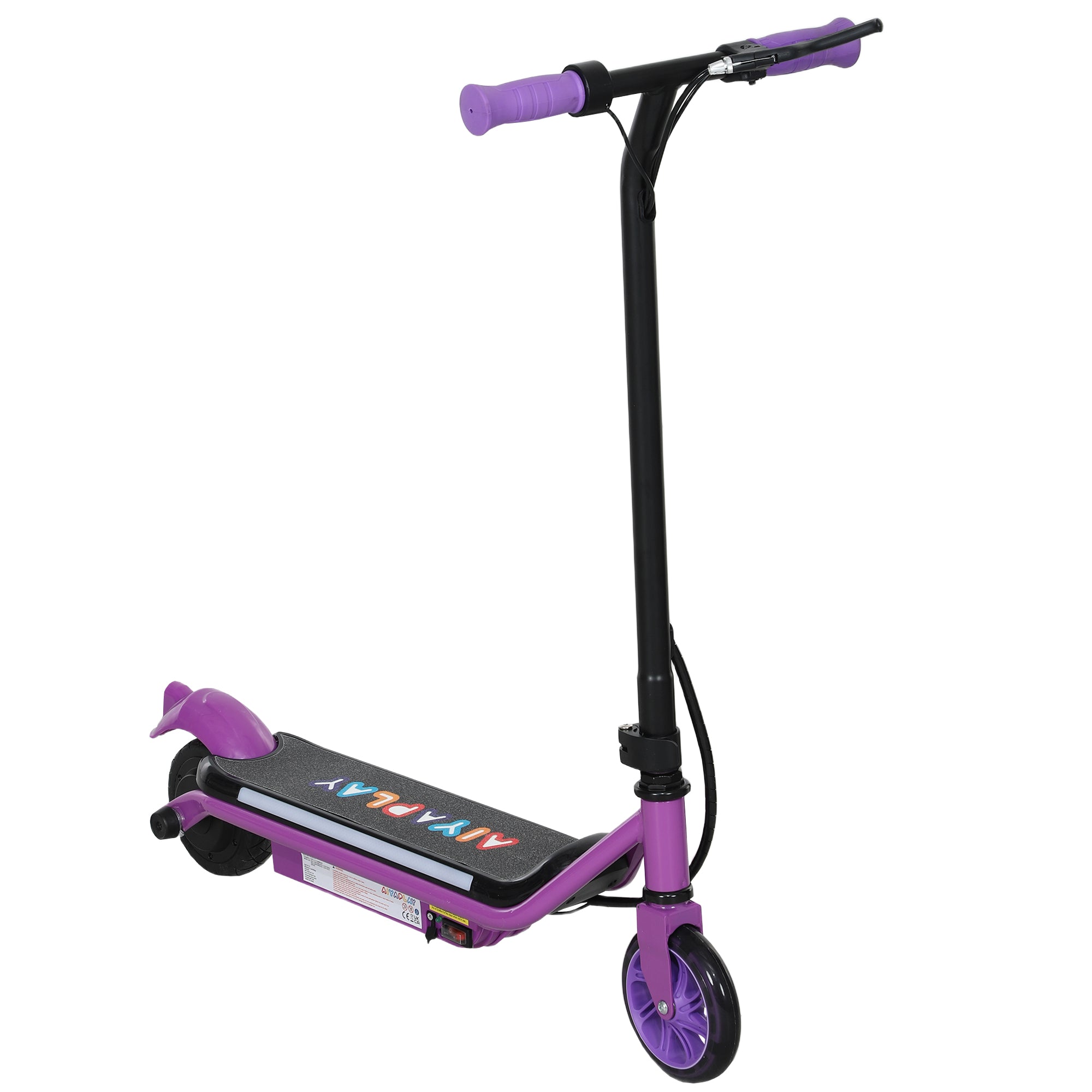 AIYAPLAY Kids Electric Scooter Dual Brakes - Purple