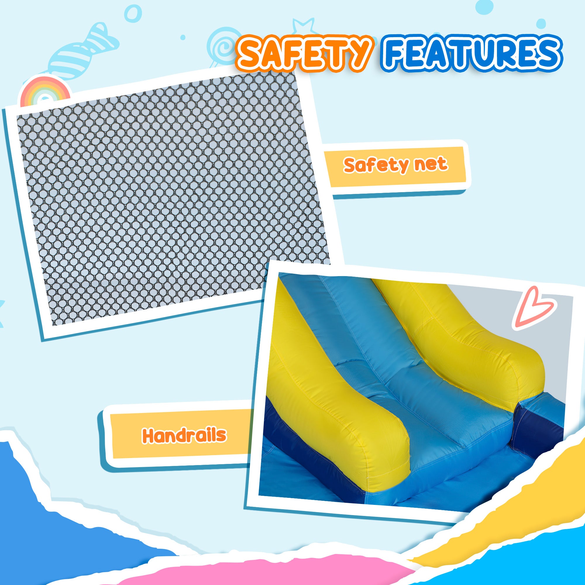 AIYAPLAY 5-in-1 Bouncy Castle Water Slide