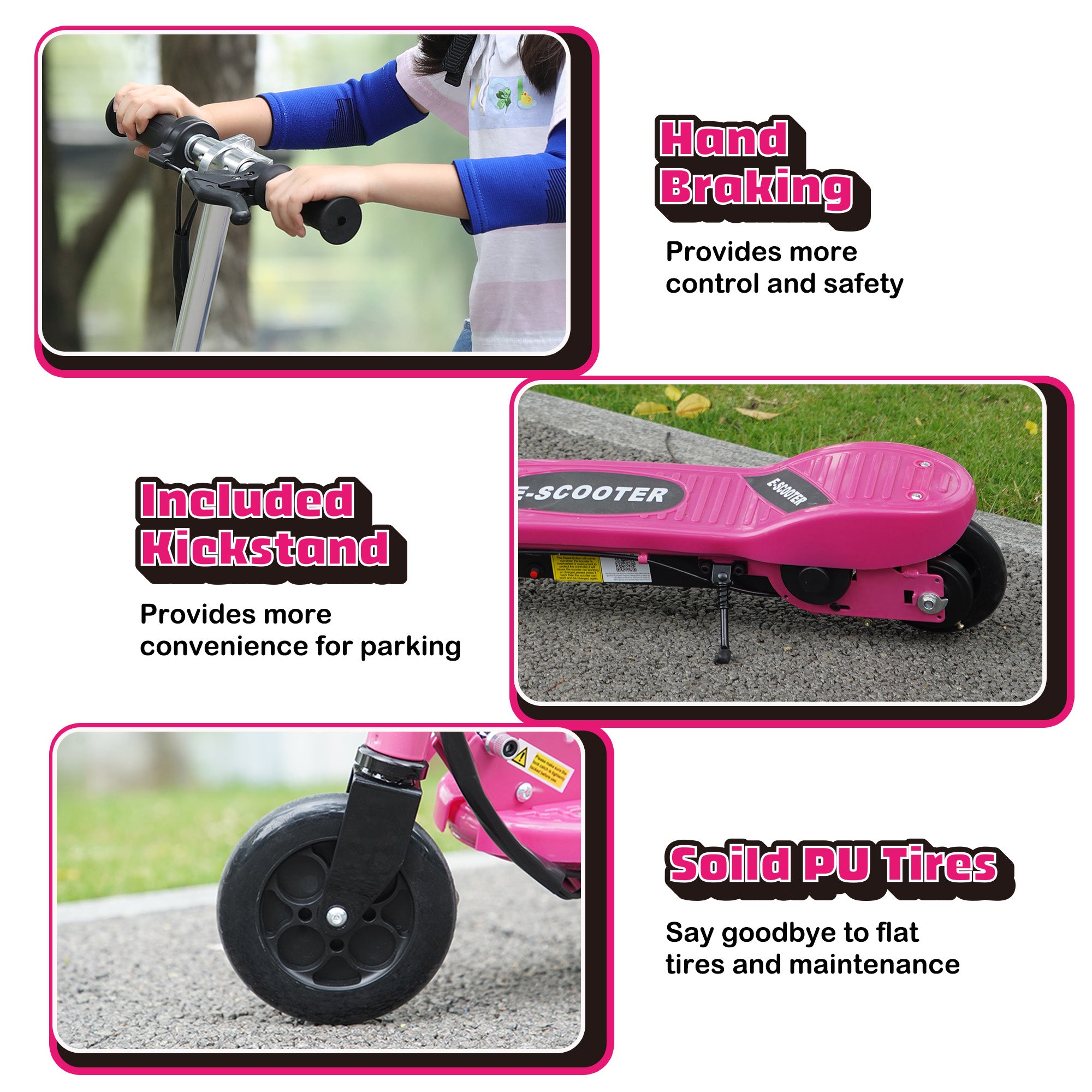 HOMCOM Foldable Kids Electric Scooter